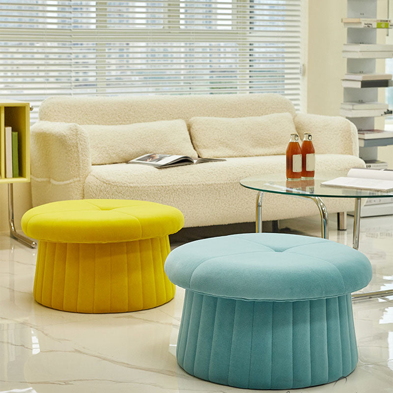 Modern Multi Colors Pouf Round Resistant Pouf for Drawing Room