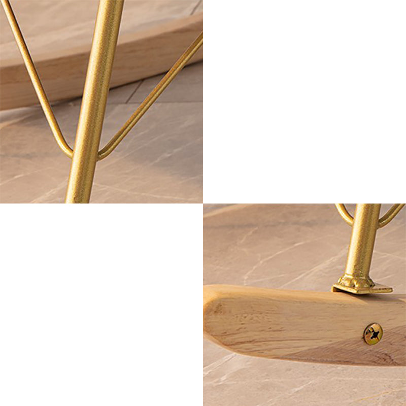 Modern Rocker Chair Metal Frame Dirt Resistant Wingback Upholstered Rocker Chair