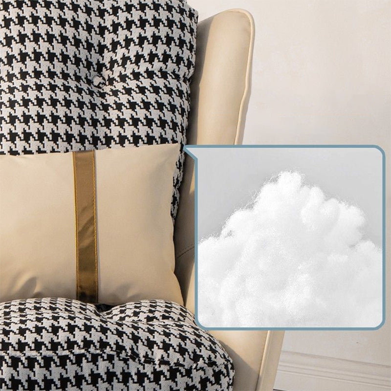 Gorgeous Glider Chair Faux Leather Pillow Indoor Rocker Chair with Ottoman