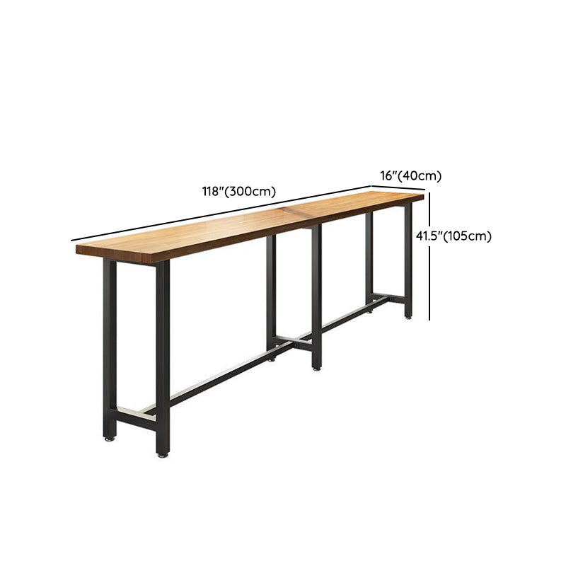Industrial Bar Table Set 1/7 Pieces Solid Wood Rectangle Table and Stool Set