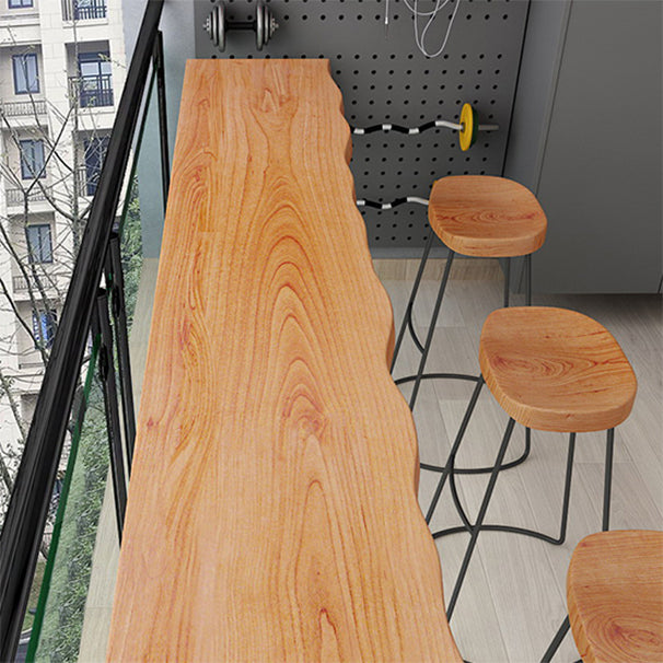 Industrial Bar Table Set 1/4 Pieces Solid Wood Rectangle Table and Stool Set