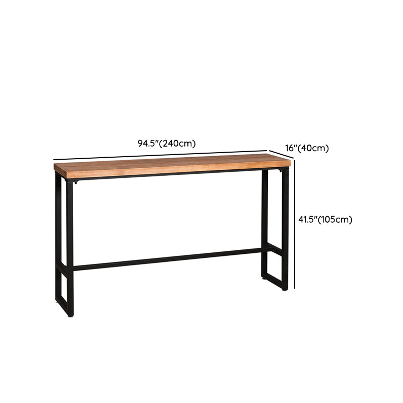 Contemporary Rectangle Bar Set 1/5 Pieces Solid Wood Pub Dining Set for Dining Room
