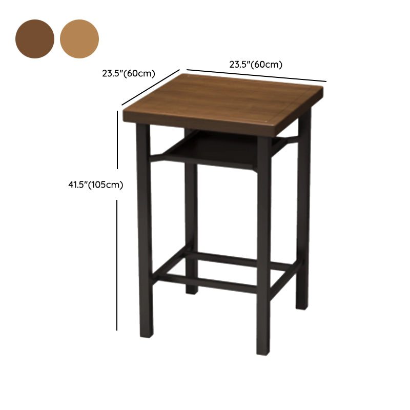 Modern 1/2/5 Pieces Bar Table Set Pine Wood Counter Table with High Stools