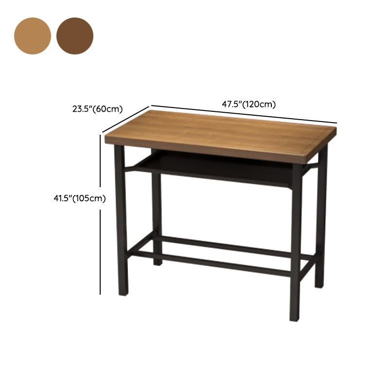 Modern 1/2/5 Pieces Bar Table Set Pine Wood Counter Table with High Stools