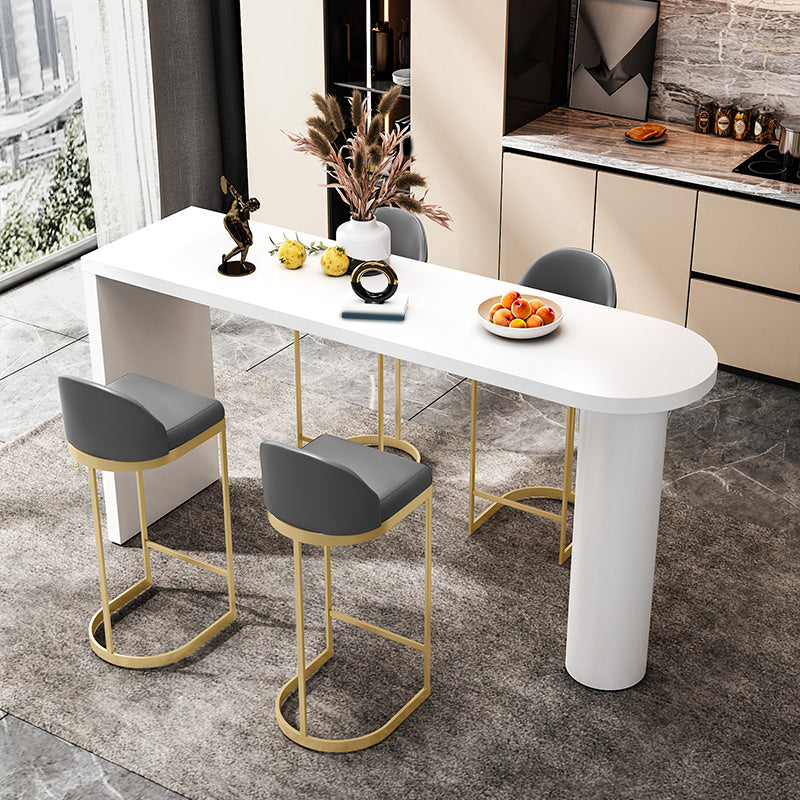 Industrial 1/3/4/5 Pieces Bar Table Set Rectangle Wood Counter Table with High Stools