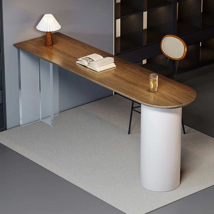 Industrial 1/2 Pieces Bar Table Set Rectangle Pine Wood Counter Table with High Stools