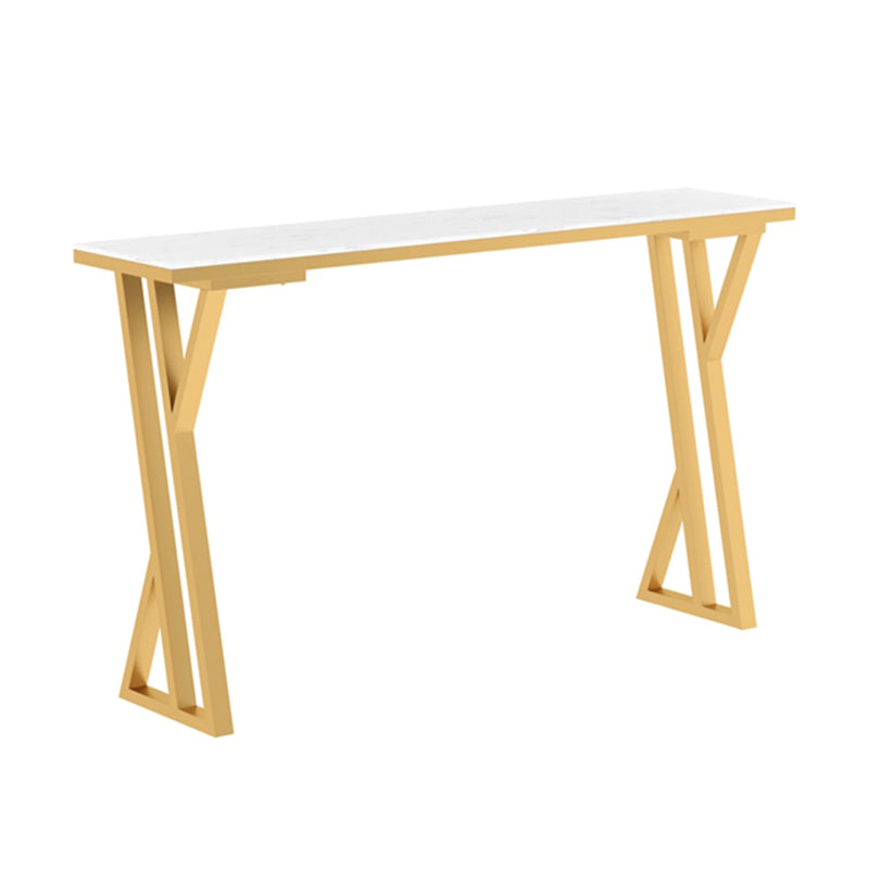 Stone Bar Table Set Glam Style Rectangle 1/2/7 Pieces Pub Table Set