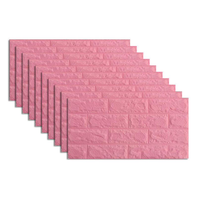 Industrial Wall Plank 3D Print Bedroom Living Room Wall Panels Set of 10