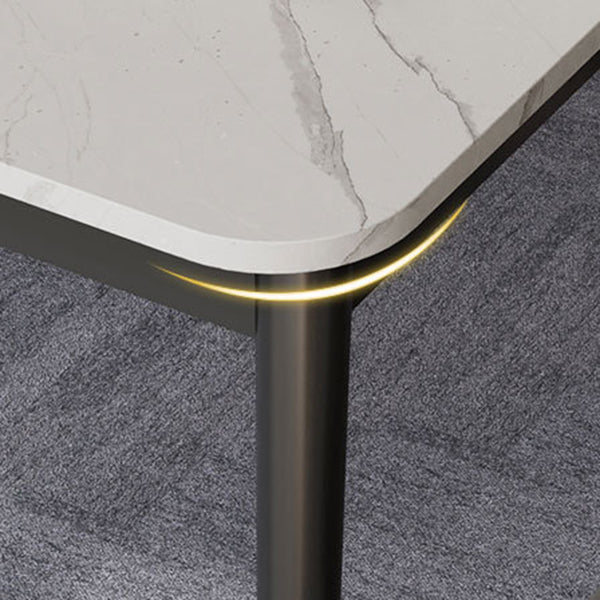 Medieval Modern Stone Dining Table with 4 Legs Pedestal Table for Dining Room