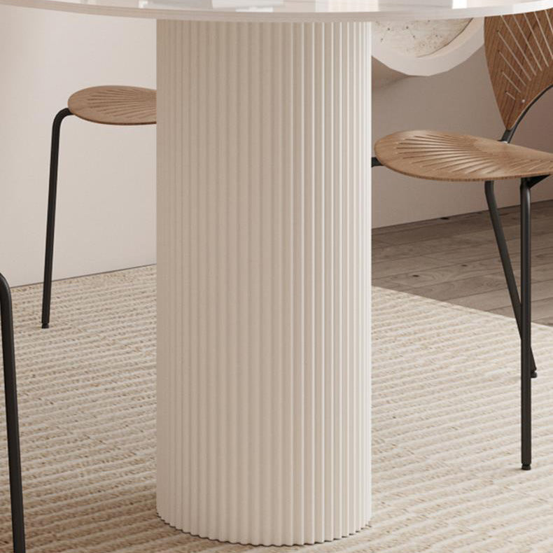Modern Dining Table Sintered Stone Table with Wood Legs for Home Use