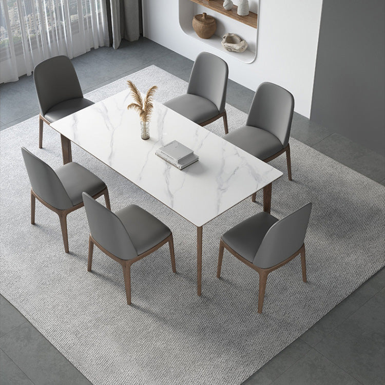 Medieval Modern 4 Legs Dining Table Stone Table for Dining Room