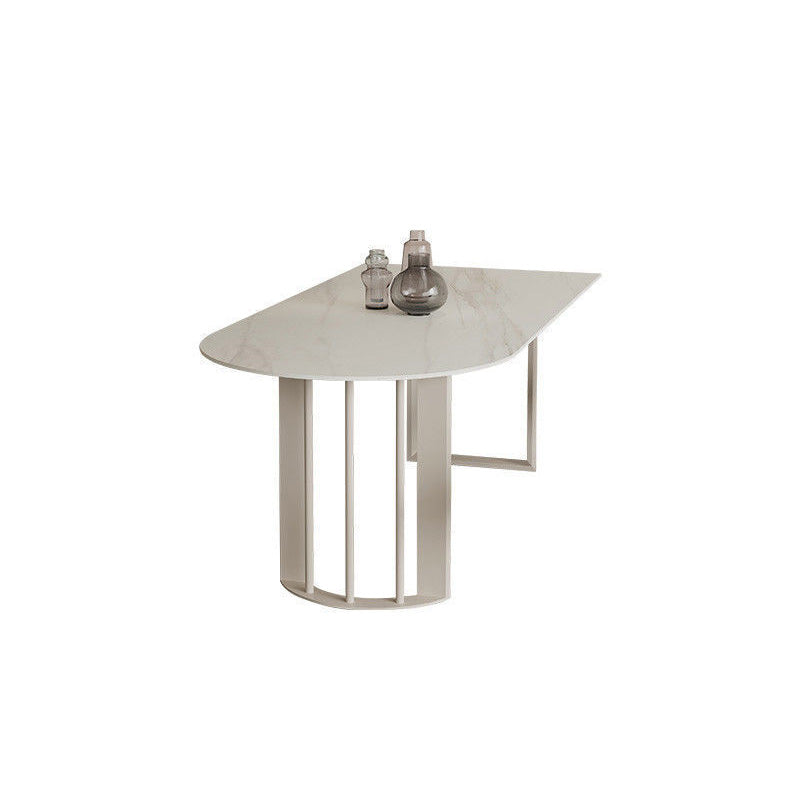 Modern Dining Table Sintered Stone Table with Metal Legs for Home Use