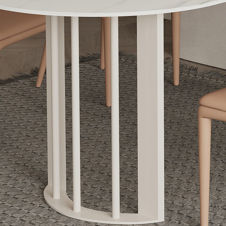 Modern Dining Table Sintered Stone Table with Metal Legs for Home Use