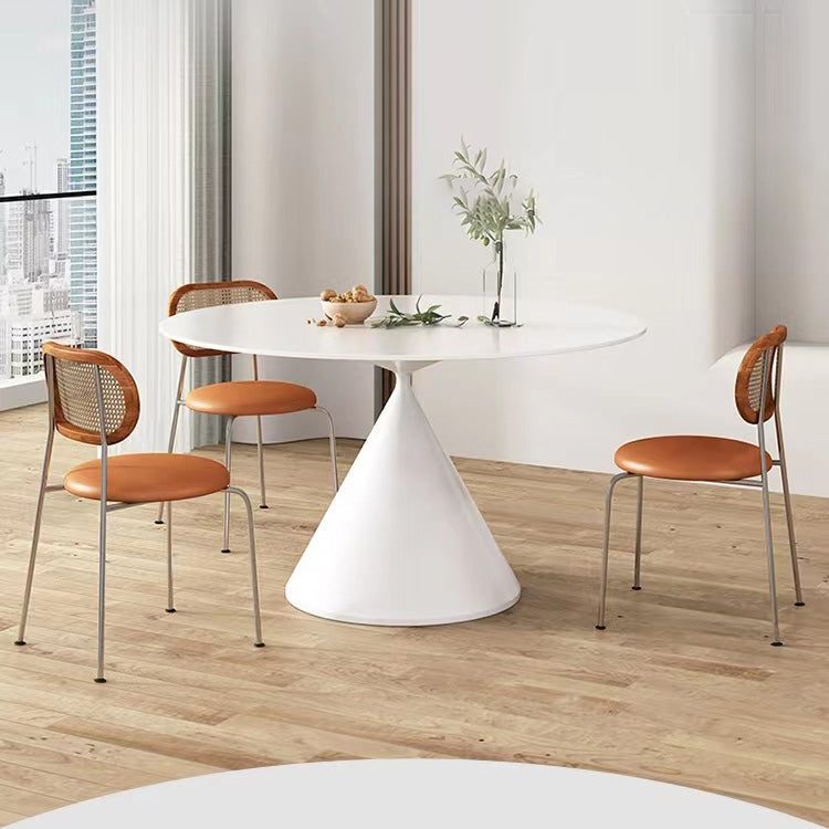 Modern Dining Round Table Sintered Stone Table with Metal Leg for Home