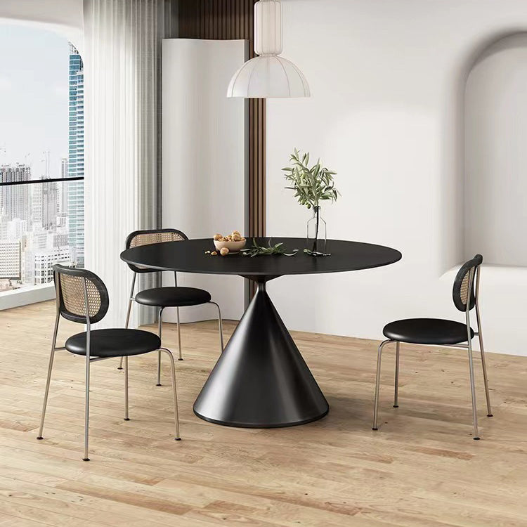 Modern Dining Round Table Sintered Stone Table with Metal Leg for Home