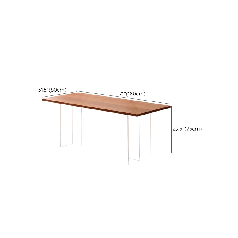 Modern Style Dining Table Rectangle Wood Top Table for Dining Room