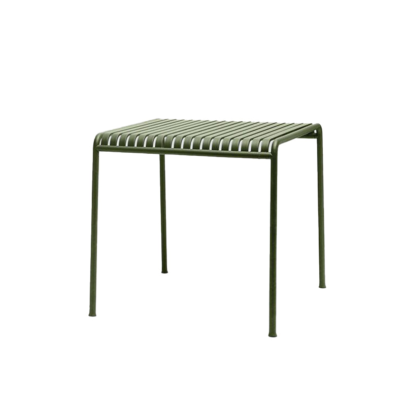 Metal Dining Table Industrial Green Rectangle Rust Resistant Table