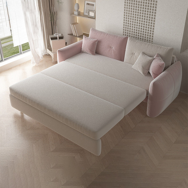 31" Wide Glam Futon Sofa Bed Pillow Included Sleeper Sofa with Storage