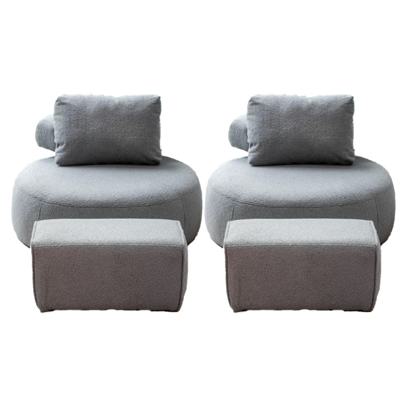 Modern Pillow Back Armless Living Room Solid Color Parsons Chair