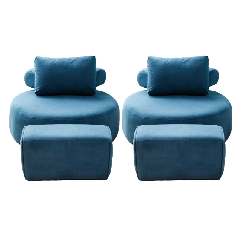 Modern Pillow Back Armless Living Room Solid Color Parsons Chair