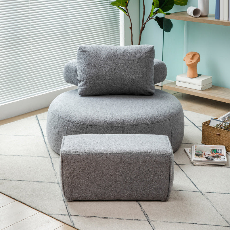 Modern Pillow Back Armless Living Room Solid Color Parsons Chair