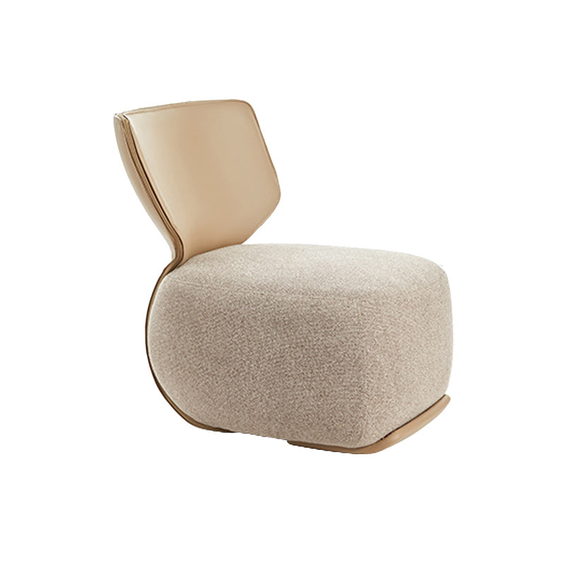 Mid-Century Modern Fixed Back Armless Fabric Solid Color Parsons Chair