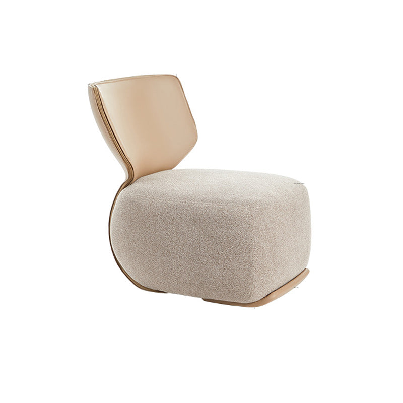 Mid-Century Modern Fixed Back Armless Fabric Solid Color Parsons Chair