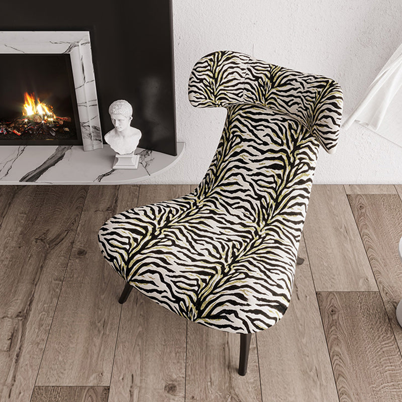 Mid-century Modern Wingback Chair Fixed Back Sled Armless Chair