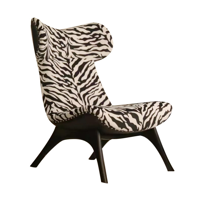Mid-century Modern Wingback Chair Fixed Back Sled Armless Chair