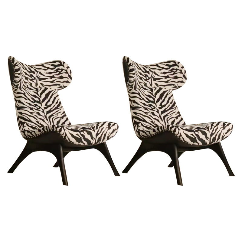 Mid-century Modern Wingback Chair Fixed Back Sled Armless Chair