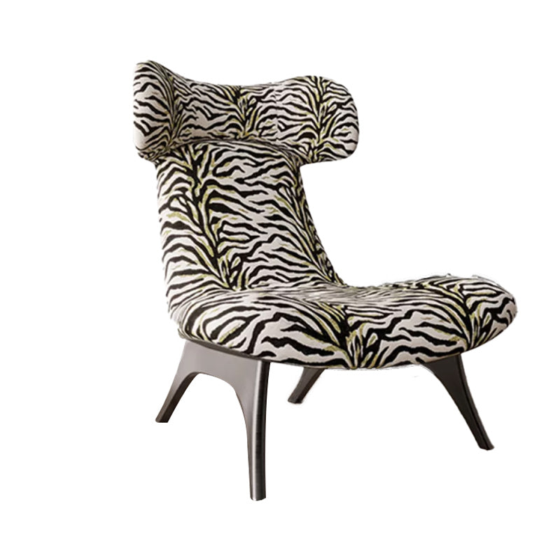 Mid-century Modern Wingback Chair Fixed Back Sled Armless Chair
