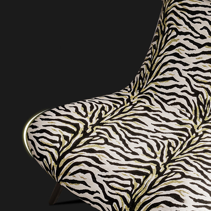 Mid-century Modern Wingback Chair Fixed Back Sled Armless Chair