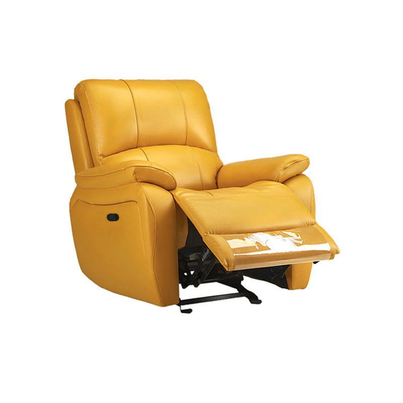 Modern Recliner Chair USB Charge Port Solid Color Standard Recliner
