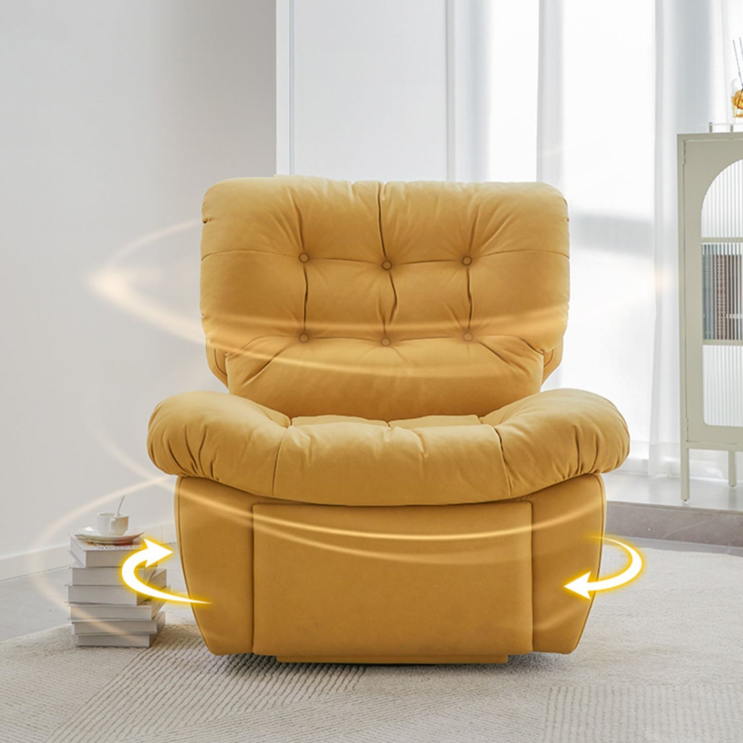 Removable Cushions Recliner Chair Power Reclining Type Standard Recliner