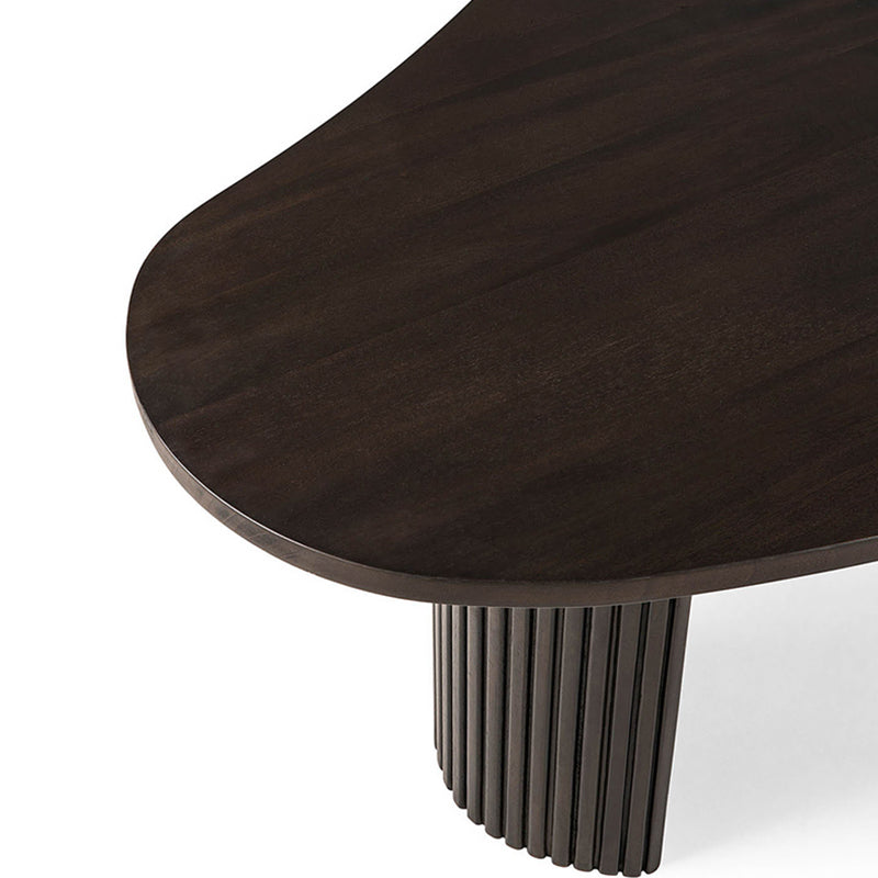 Solid Wood Coffee Table Black 3 Legs Coffee Table for Living Room