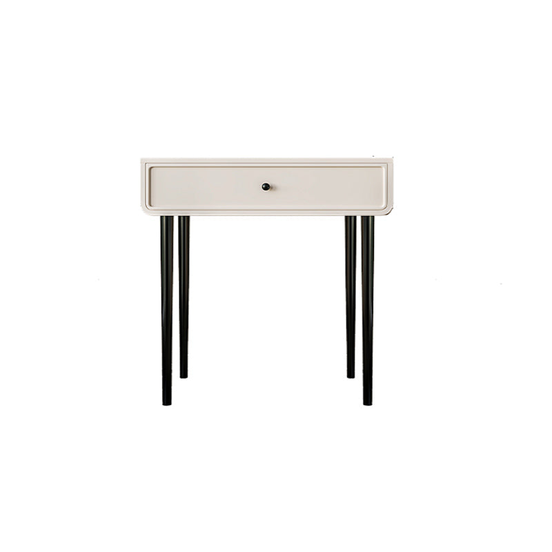 Contemporary White Solid Wood Table Makeup Vanity with Drawers