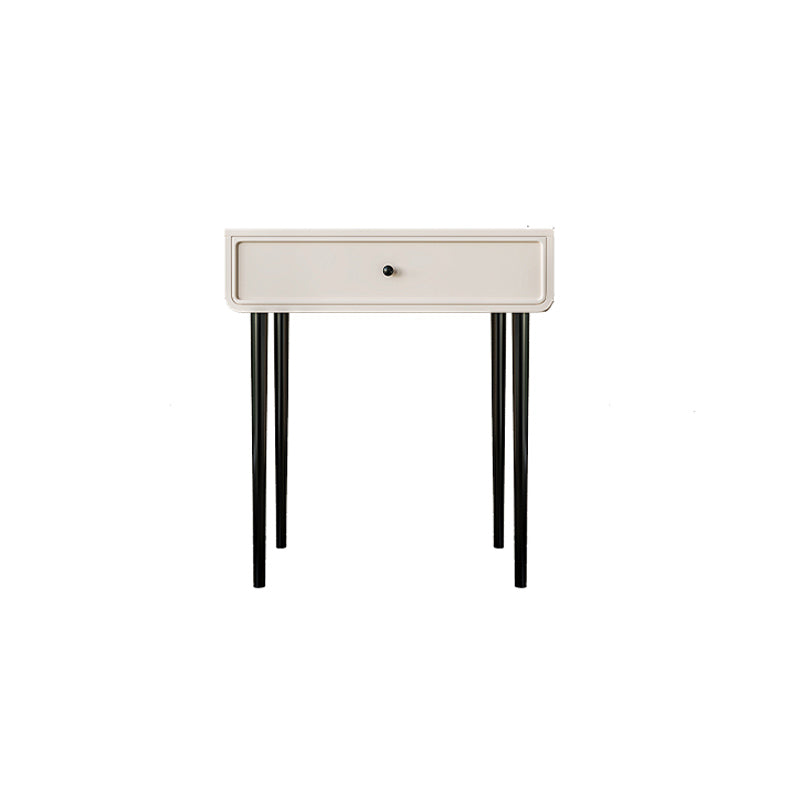 Contemporary White Solid Wood Table Makeup Vanity with Drawers