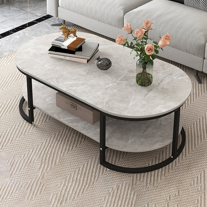 16"H Contemporary Coffee Table Single Wood Coffee Cocktail Table