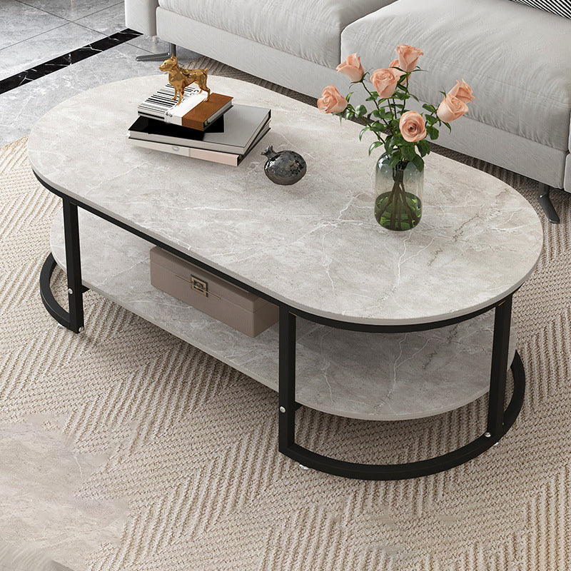 16"H Contemporary Coffee Table Single Wood Coffee Cocktail Table