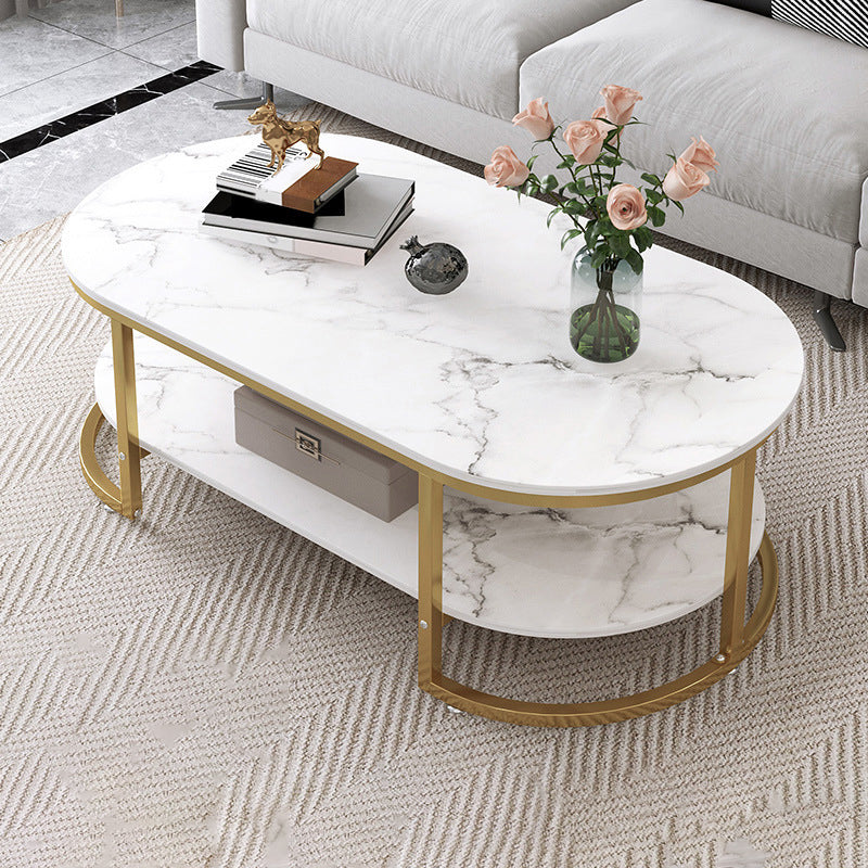 16"H Contemporary Coffee Table Single Wood Coffee Cocktail Table