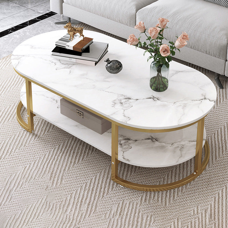 16"H Contemporary Coffee Table Single Wood Coffee Cocktail Table