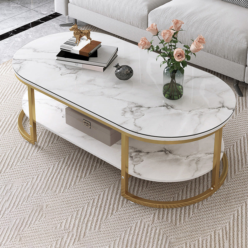 16"H Contemporary Coffee Table Single Wood Coffee Cocktail Table