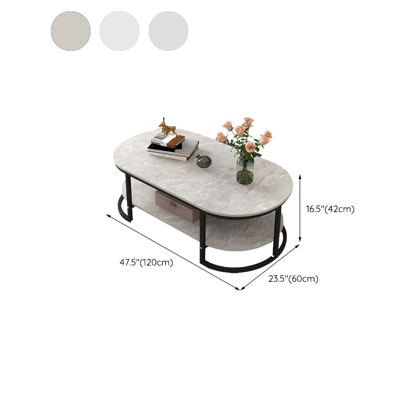 16"H Contemporary Coffee Table Single Wood Coffee Cocktail Table