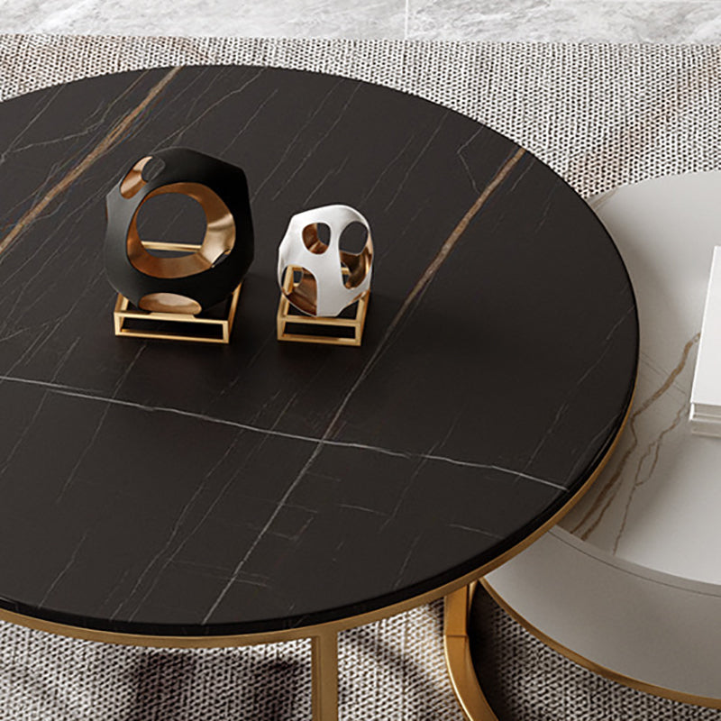 Glam Frame Side Table No Distressing Faux Marble End Table for Bedroom