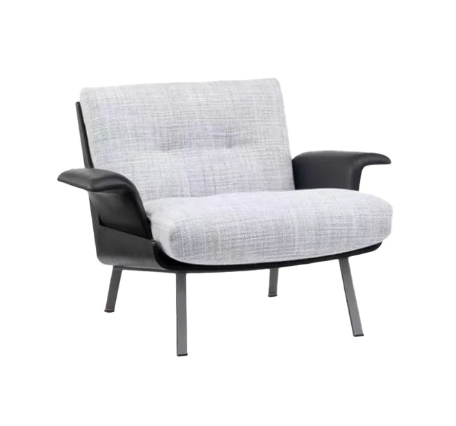 Industrial Lounge Chair Solid Color Cushion Back Basic Four Leg Reclining Accent Chair
