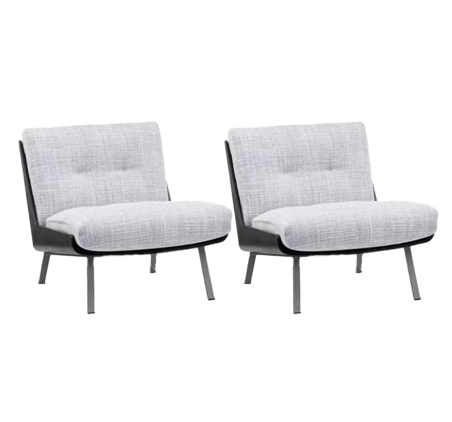 Industrial Lounge Chair Solid Color Cushion Back Basic Four Leg Reclining Accent Chair