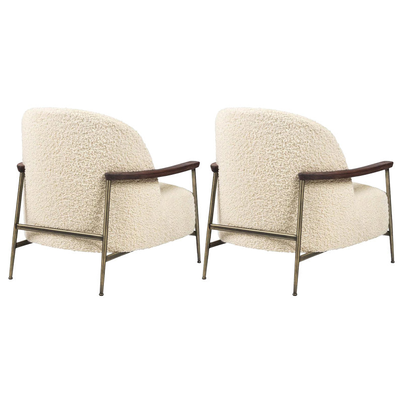 Scandinavian Arm Chair Solid Color Living Room Cushion Back Square Arms Armchair