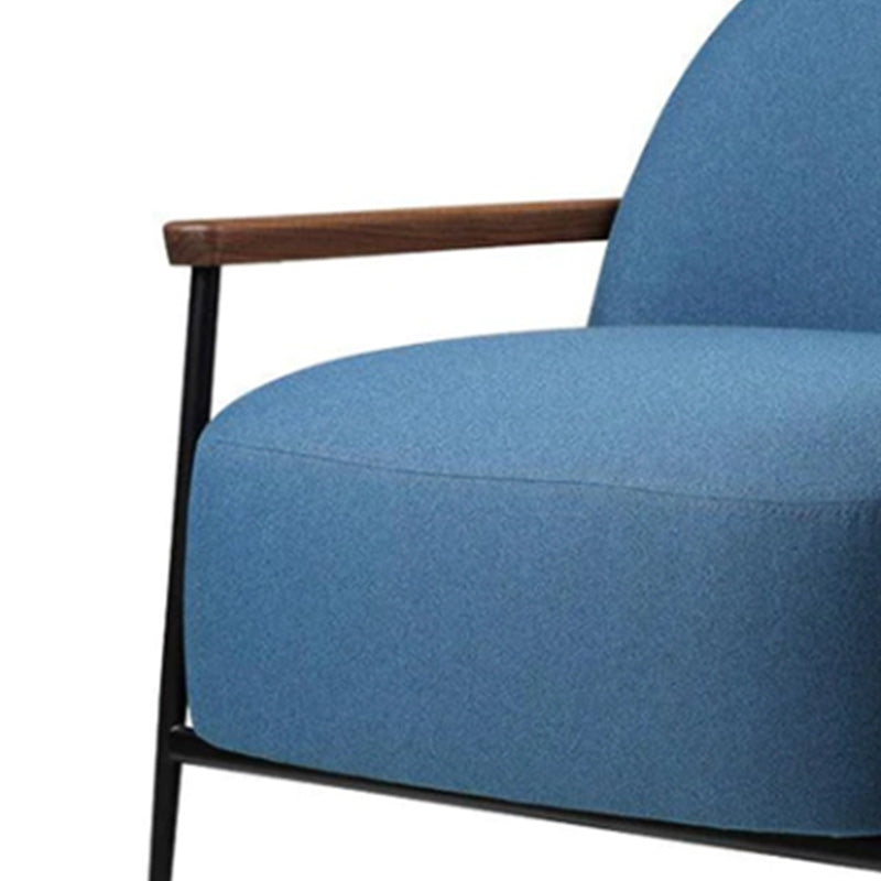 Scandinavian Arm Chair Solid Color Living Room Cushion Back Square Arms Armchair