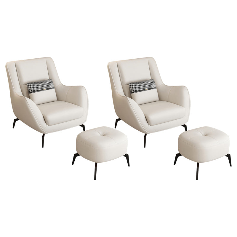 Mid-Century Modern Accent Chair Cushion Back Basic Four Legs Arms Included Armchair