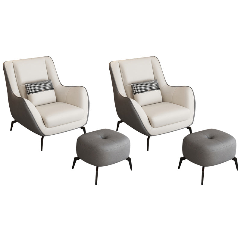 Mid-Century Modern Accent Chair Cushion Back Basic Four Legs Arms Included Armchair